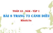 Bài 8 trang 73 Toán 12 tập 1 Cánh Diều